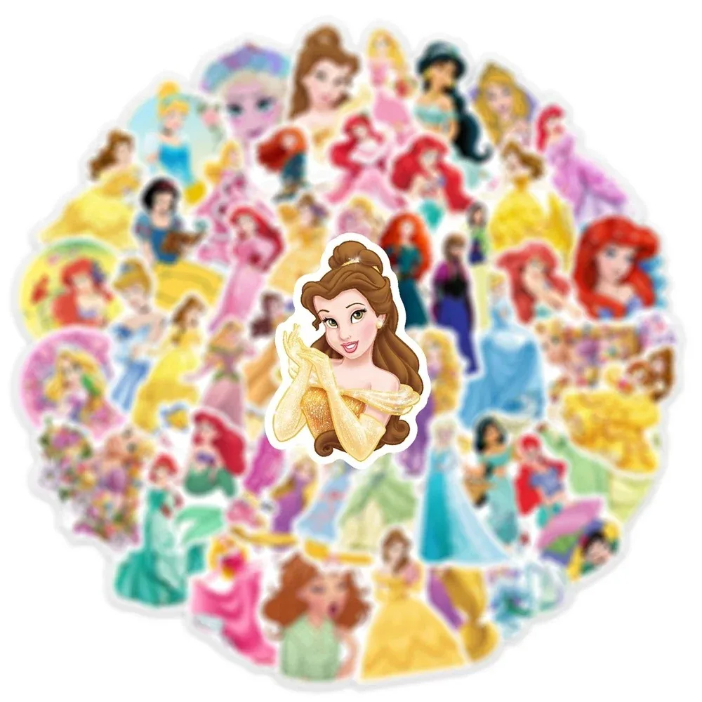 

10/50PCS Cute Princess Graffiti Stickers Kids PVC Fashion Sticker for Phone Computer Notebook Stationery DIY Toys Secret