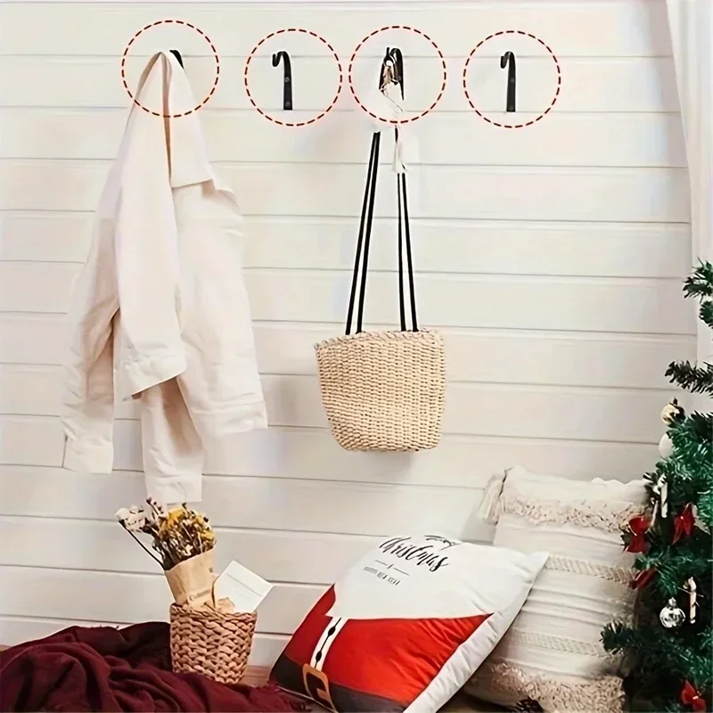 Ganchos de hierro forjado en forma de J de Metal para mejoras del hogar, cestas de flores para pintar, accesorios de ropa