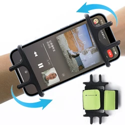 Rotatable Mobile Phone Sports Running Armband for IPhone Wristband Cell Phone Holder Wrist Arm Strap Bracket for Xiaomi Samsung