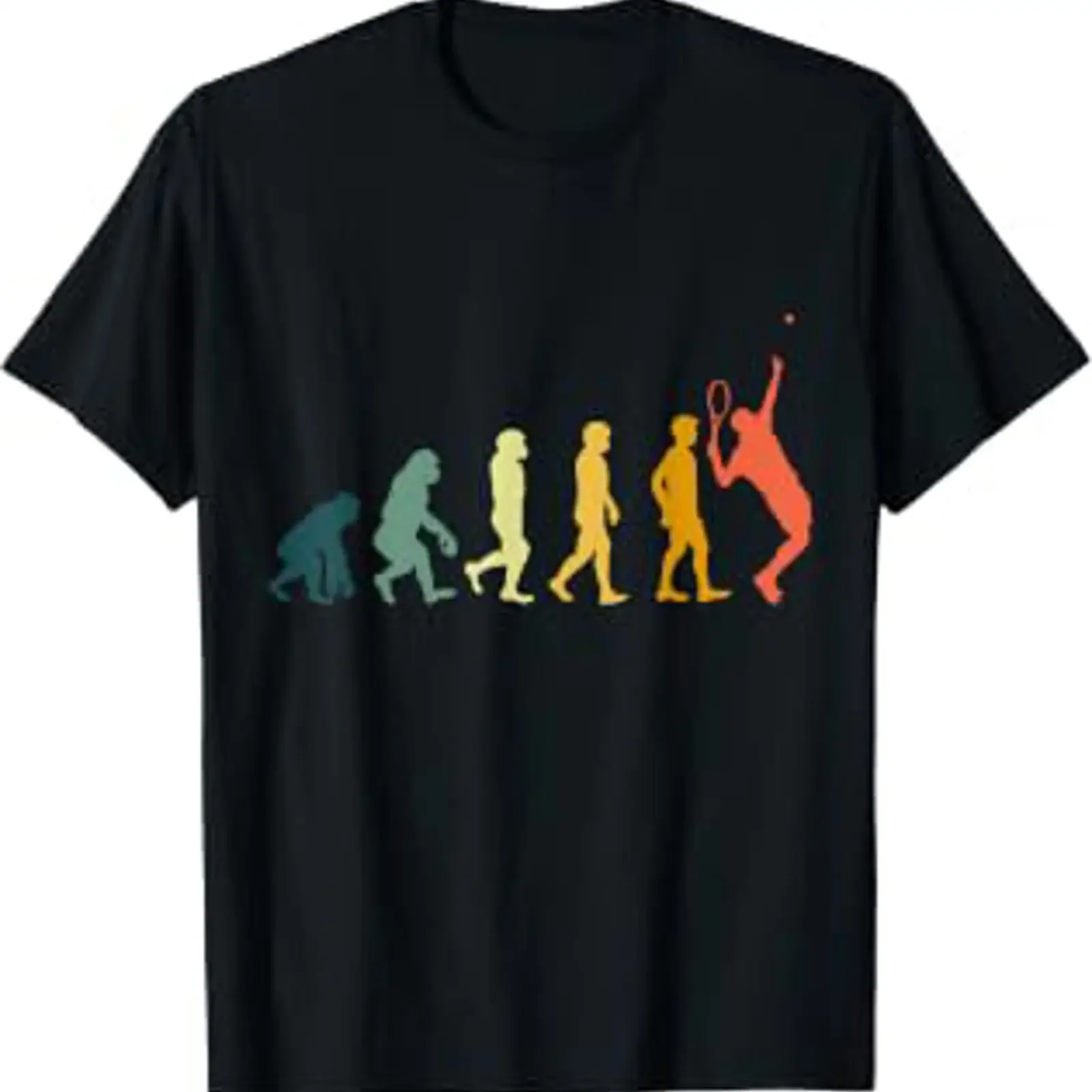 for Tennis Players Retro Evolution T Shirt vintage Washed Stylish Soft Versatile homme graphic Stretched Slightly Comfortable