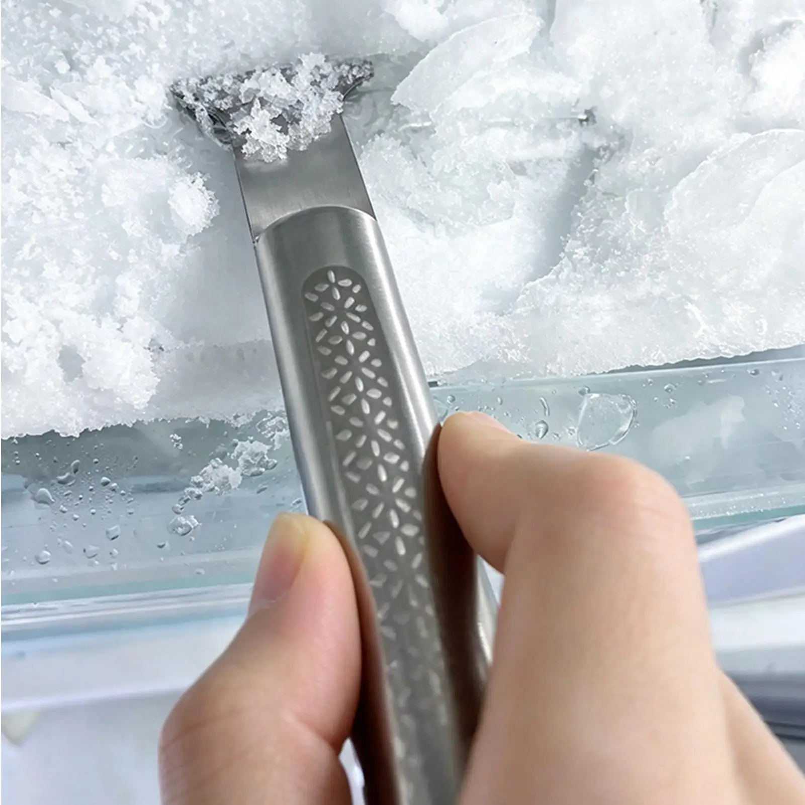 1PC Stainless Steel Ice Scraper Versatile Fridge Freezer Defrosting Tool Refrigerator Frost Remover Grout Removal Tool