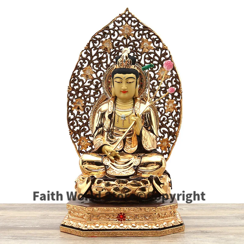 2025 SET XI FANG SAN SHENG Buddha 3pcs TOP grade gilding Buddha statue HOME temple altar worship protection safety healthy luck