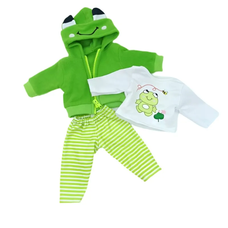 Cute Frog Suit for 38-40cm Nenuco Doll 17inch Dolls Outfits Baby New Born Doll Accessories for 13inch Reborn Dolls Birthday Gift