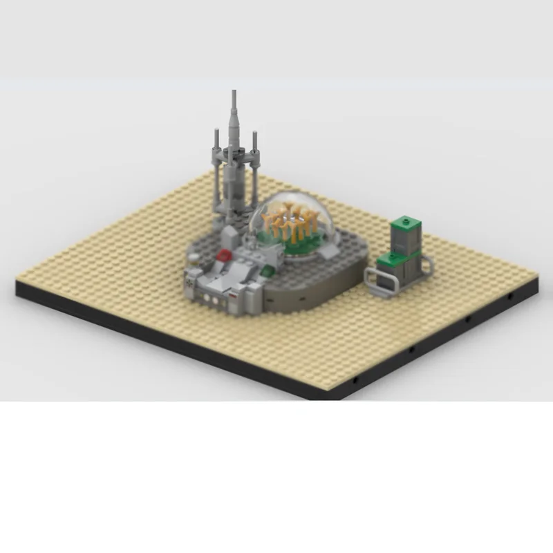 Stad Street View Model MOC Bouwstenen Woestijn Architectuur Modulaire Technologie Kinderen Vakantie Geschenken Monteren Speelgoed Pak