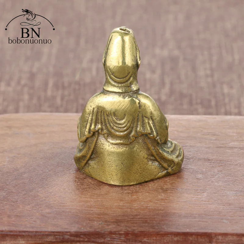 Brass Guanyin Bodhisattva Buddha Statue Ornaments New Style Small Copper Buddhas Miniatures Figurines Home Crafts Decor