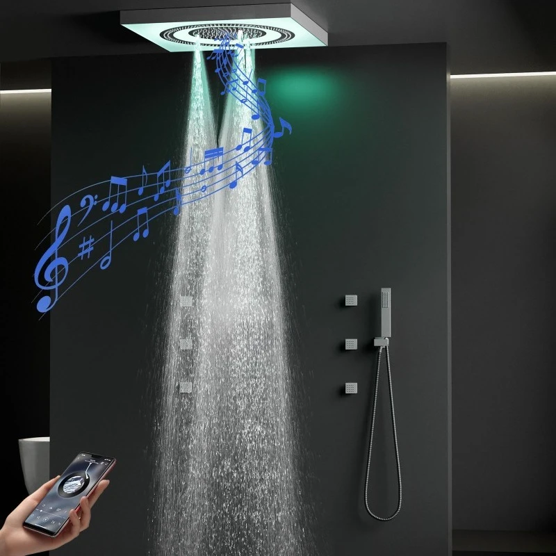 Shower Set Hotel Ceiling Color Light Concealed Thermostatic Shower