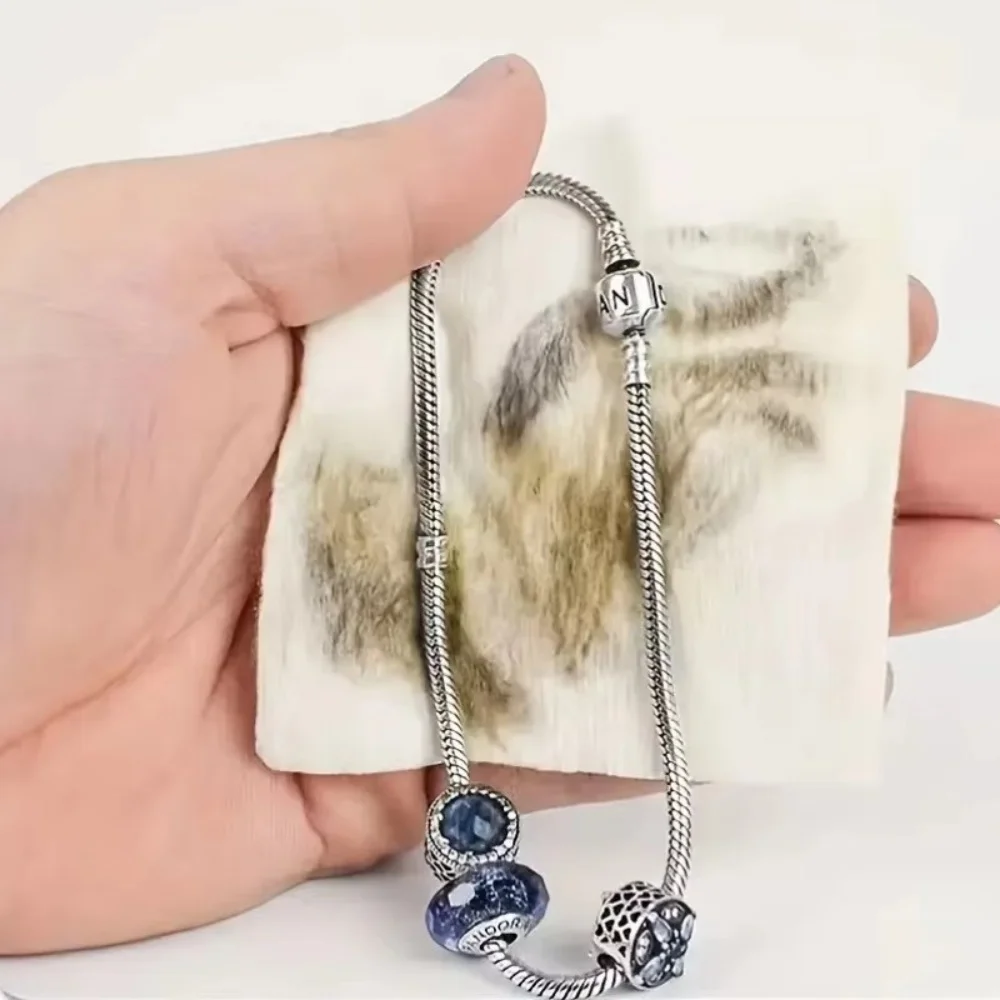 Silver Polishing Cloth for Jewelry, Silver Cleaning Cloth, Suitable for Cleaning Rings, Necklaces, Bracelets, and Beads, Anti-Ox