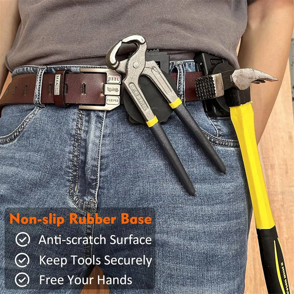 Newest Magnetic Tool Belt Clip,Non-Slip Magnet Tool Holder for Belt,Magnetic Clip Tool Belt Accessories for Hammer Screwdriver