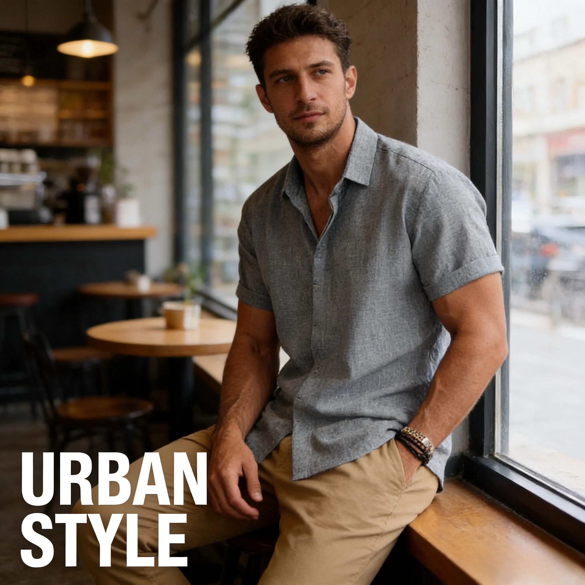 

Mens Linen Short Sleeve Shirt Solid Color Cotton Linen Loose Fit Beach Top Casual Summer Tee