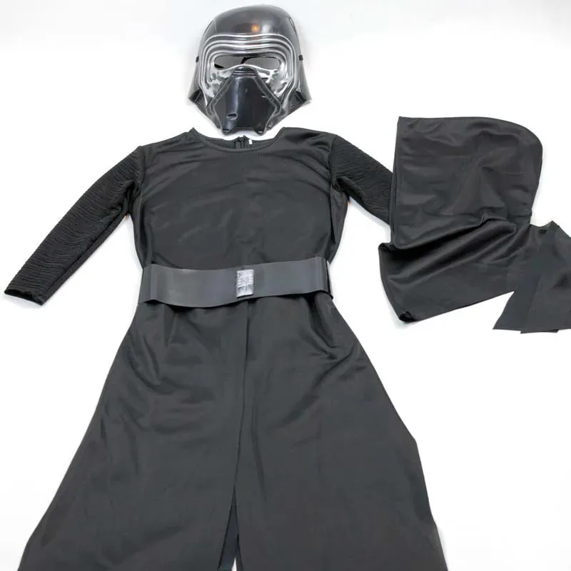 ☆☆A 2025 for Kids Movie Star and Wars Kylo Ren Cosplay Costume Robe Mask Belt Suit Halloween Carni New s5g7epp❤