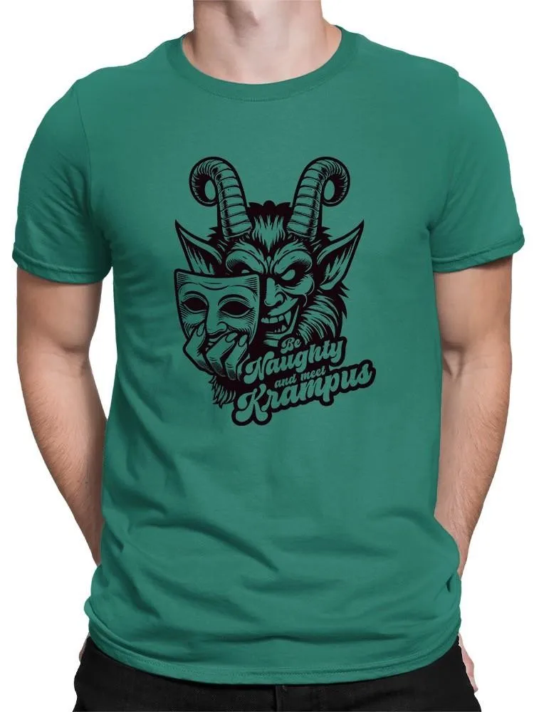Мужская футболка Be Naughty Krampus Dark Christmas Мужская футболка Be Naughty Krampus Dark Christmas