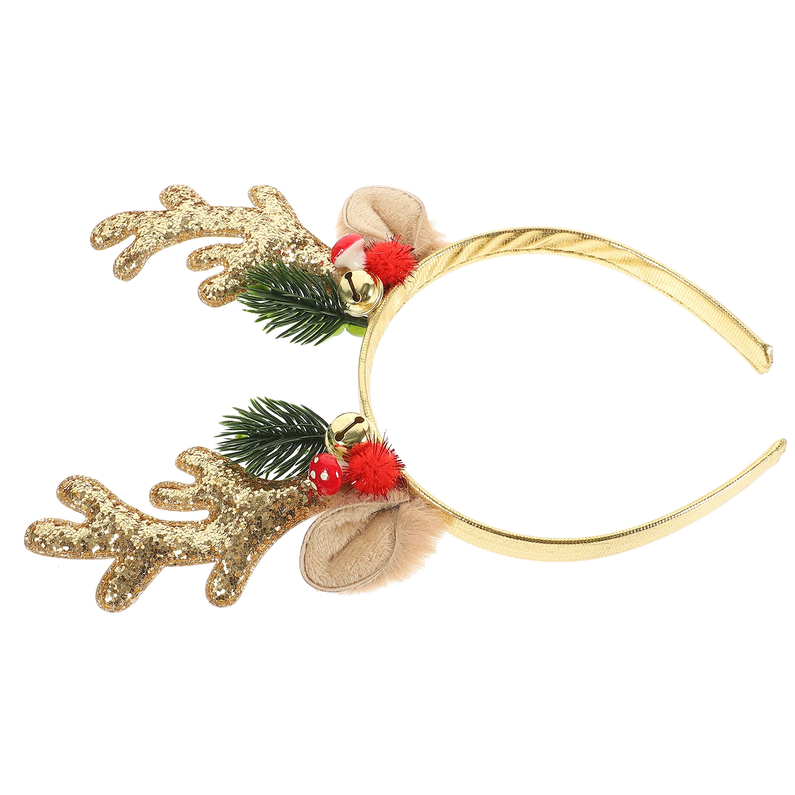 

Festive Christmas Antler Headband Reindeer Hair Hoops Bell Xmas Headdress for Women Girls Party Cosplay Decoration Accessory