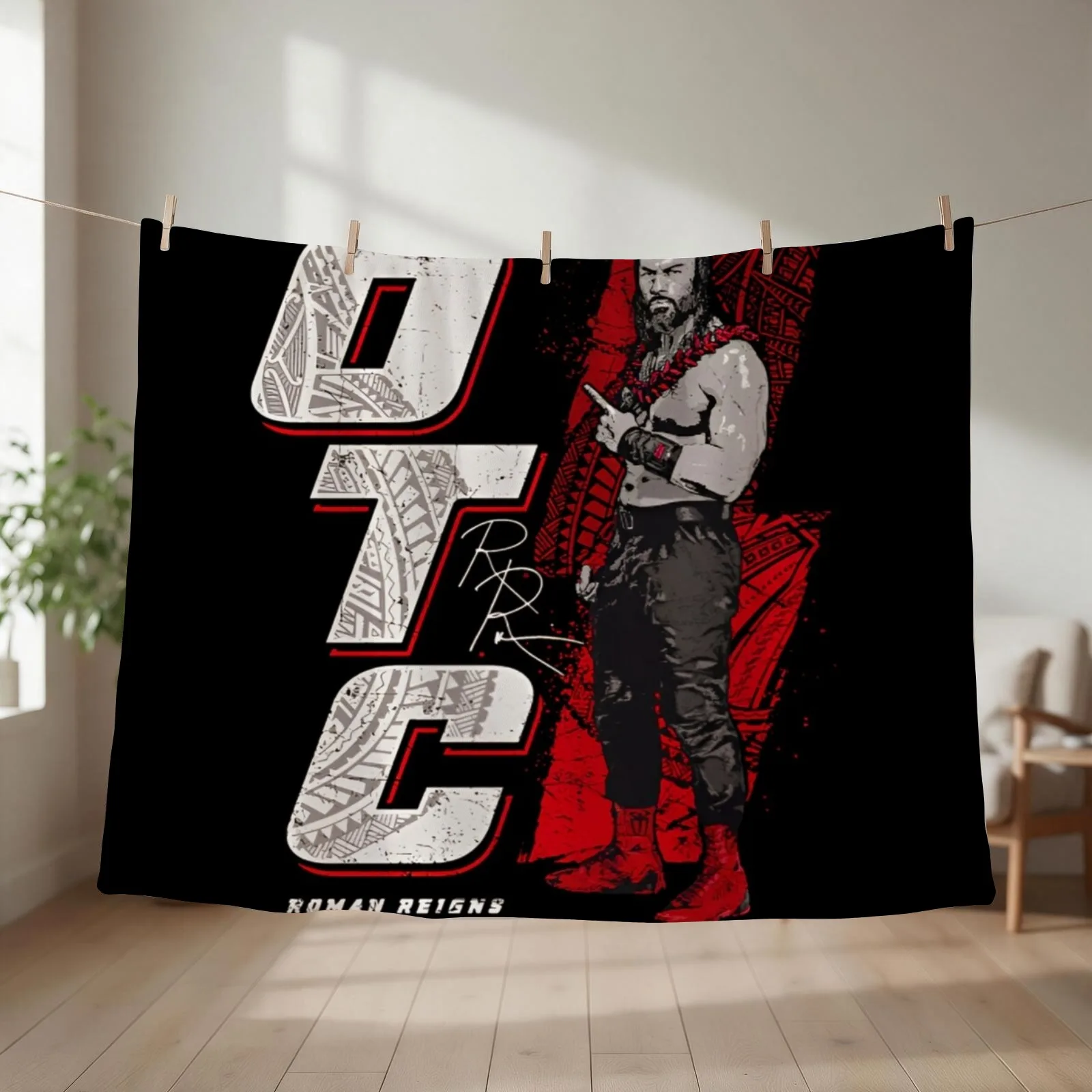 Roman Reigns OTC Throw Blanket Soft Beds heavy to sleep Large Luxury Brand Blankets