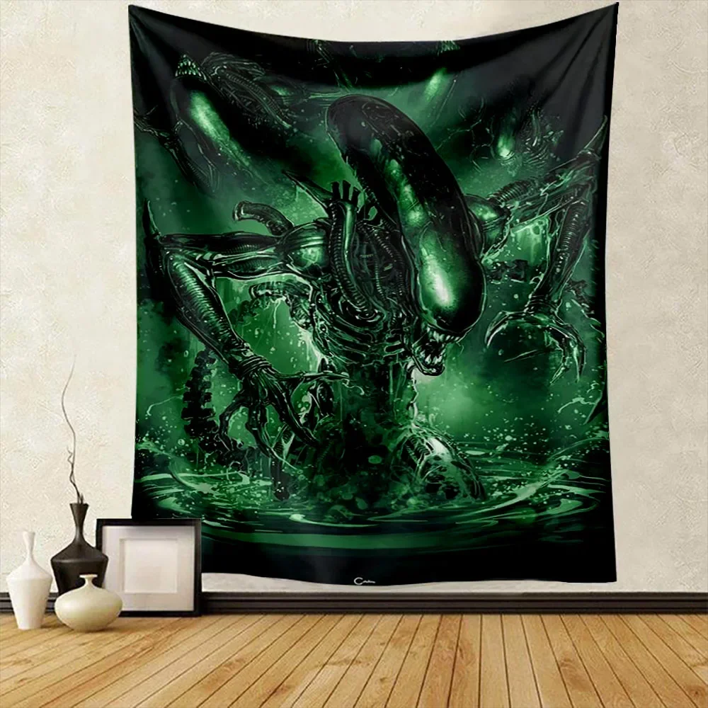 Alien Predator Halloween Tapestry Wall Hanging Witchcraft Supplies Halloween Christmas Gift Witchcraft Supplies Home Room Decor