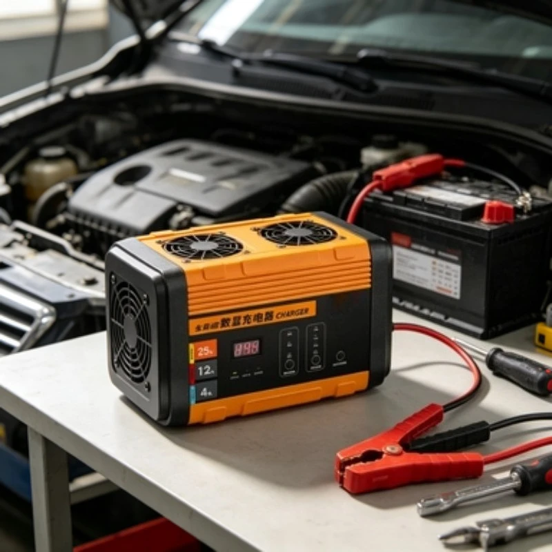 Car Battery Charger 12V 25A Automatic Smart Pulse Repair Charger Auto Engine Start For Vehicle Lead Acid Battery