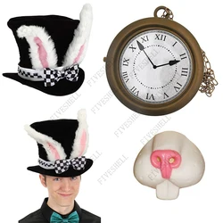 Easter Day Halloween Cosplay Costume Props Alice Mr. Rabbit White Rabbit Hat Cosplay Props Accessories