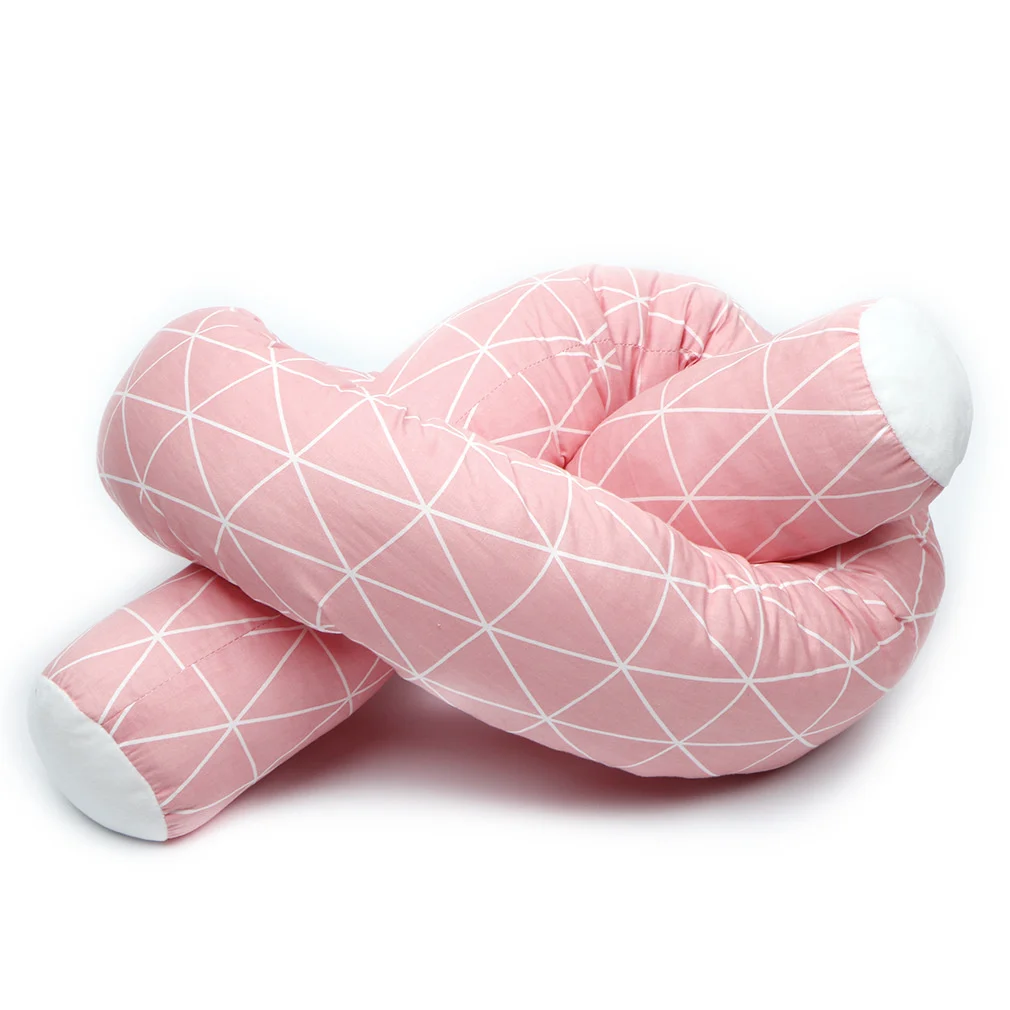 New 200CM Pure Cotton Plaid Newborn Bedding Bassinet Cushion Baby Bed Cot Fence Kids Child Sleeping Protector Bumpers