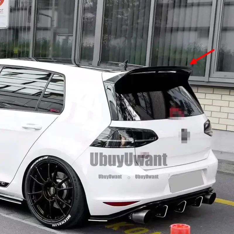 

For Volkswagen Golf 7 7.5 GTI R Spoiler Accessories Carbon Body Kit Clubsport Style Rear Roof Spoiler