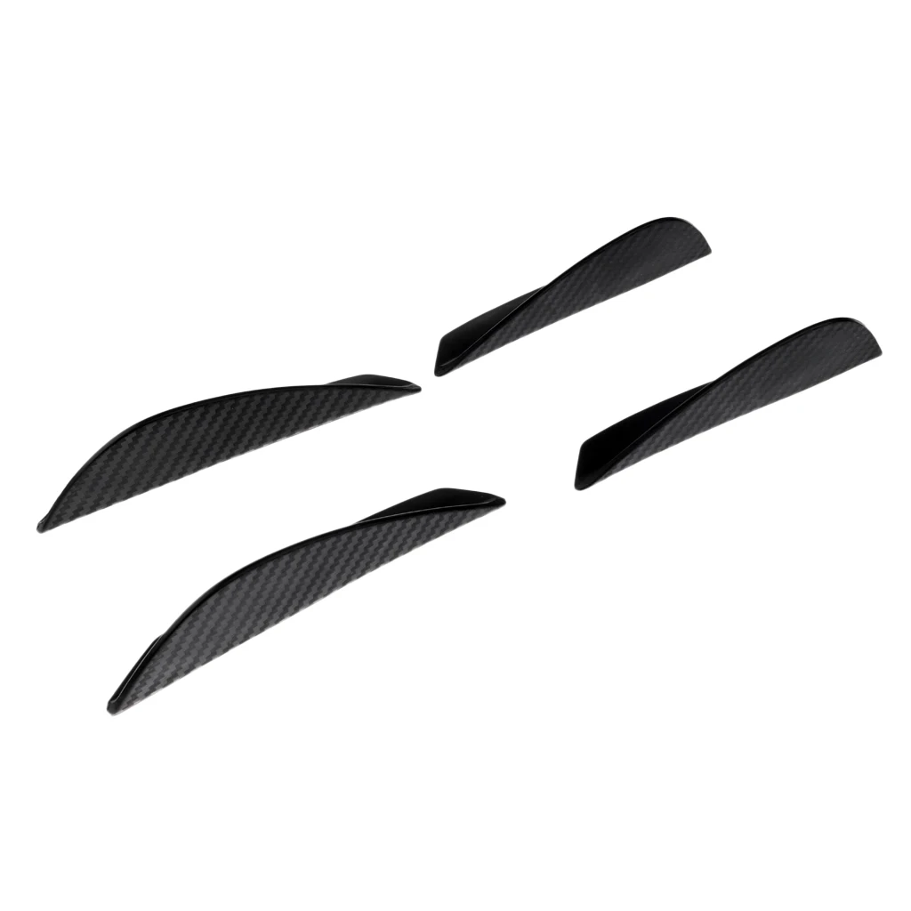 

4 Sets Replacement Carbon Fiber Car Front Splitter Body Spoiler