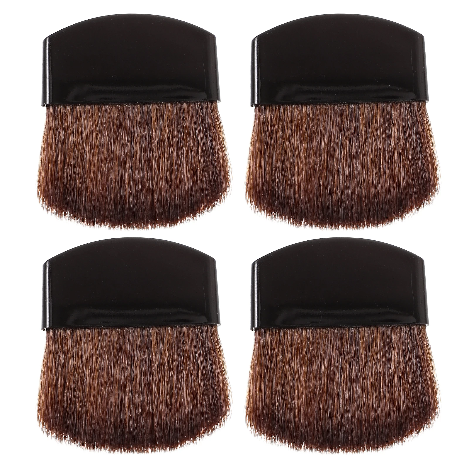 4 szt. Profesjonalny zestaw pędzli do makijażu: róż, puder, do twarzy dla kobiet, miękki, wygodny uchwyt, przenośny, mały rozmiar, łatwy w czyszczeniu.