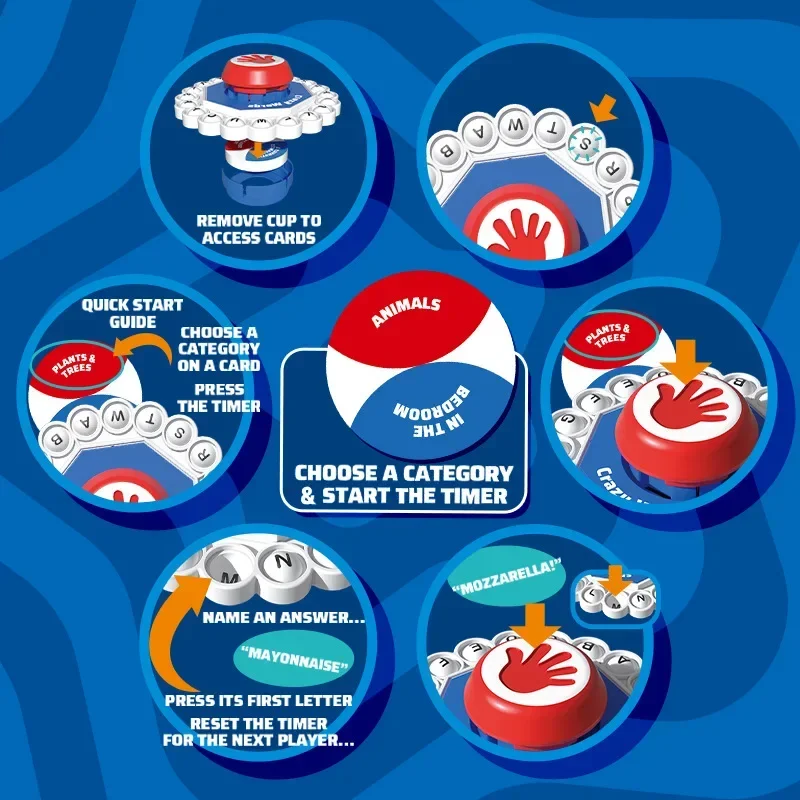 لعبة الأبجدية المجنونة الجديدة، ألعاب لوحية عائلية سريعة السرعة، لعبة ألغاز للضغط على الحروف الإنجليزية سريعة التفكير للبالغين والأطفال هدية #4