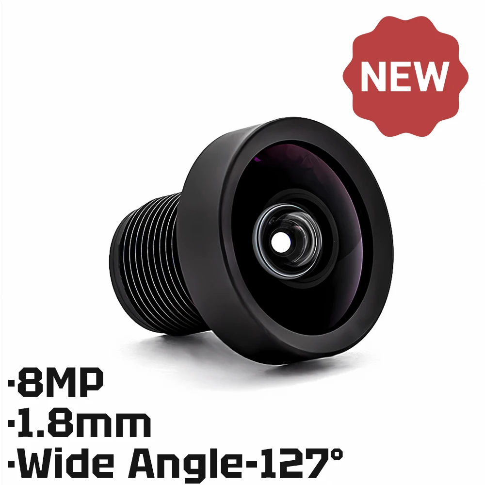 HD 8MP M8 Mount Lens 1.9mm 127° Wide Angle Aperture F2.0 Format 1/3.2