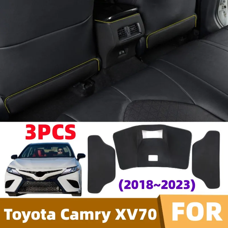 

For Toyota Camry XV70 2018 2019~2023 Car Seat Back Protect Mat Kids Anti Kick Waterproof Pad From Dirt Mud Scratches Accessories