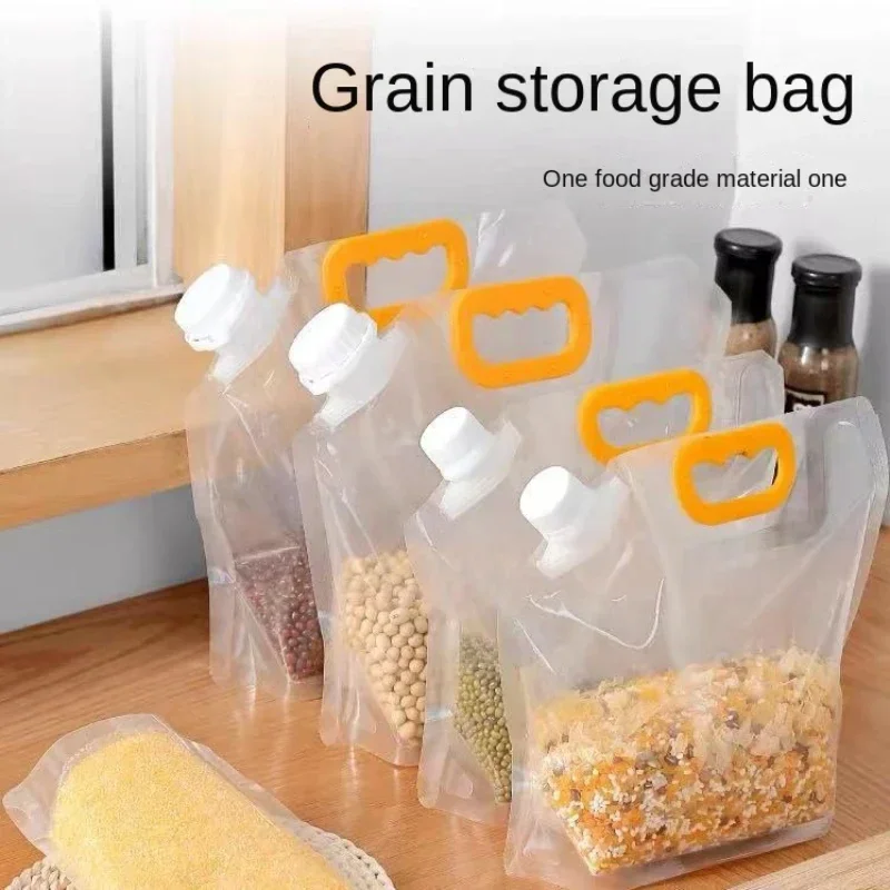 1/5/10 Kitchen Organizer Sealed Storage Bag Rice Packaged Cereal Moisture-proof and Insect-proof Transparent Thickening Portable