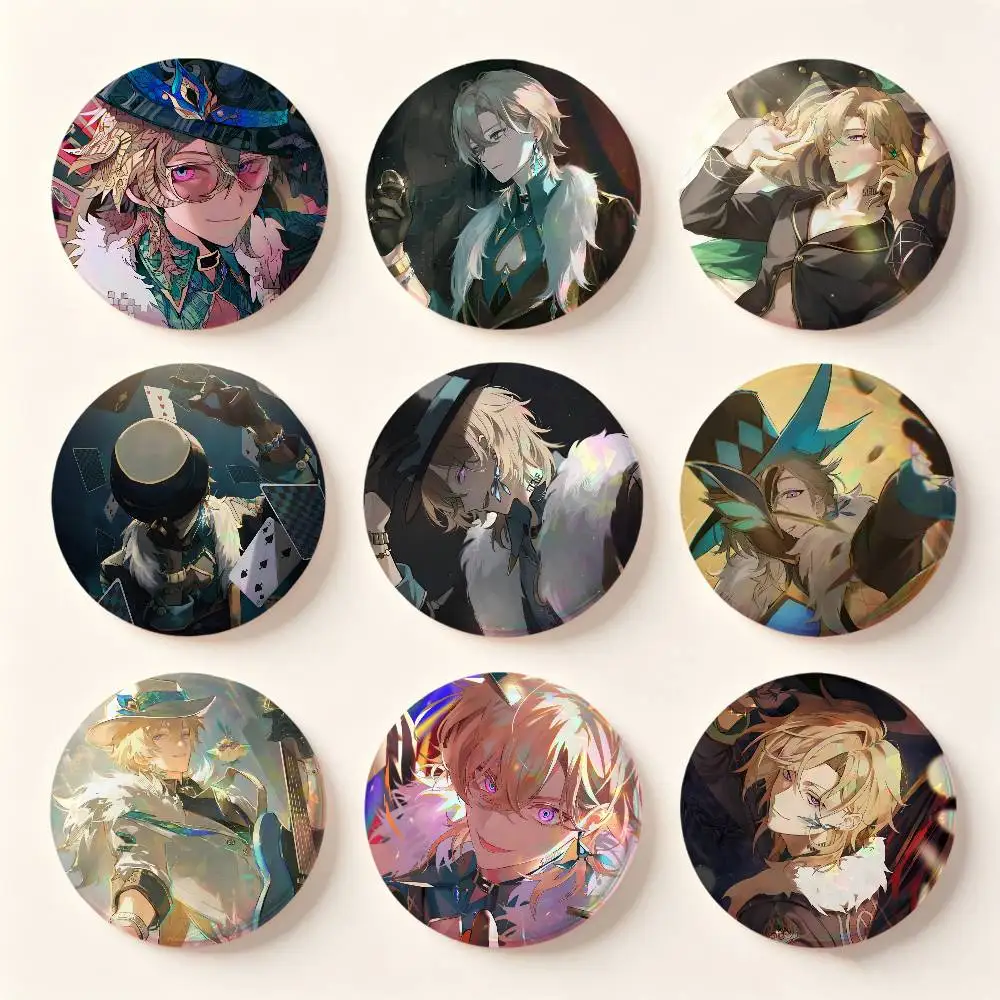 Game Honkai Star Rail Aventurine Badges Button Round Creative Pin Brooch Badge Bag Decor Accessories Fans Collect Friends Gifts