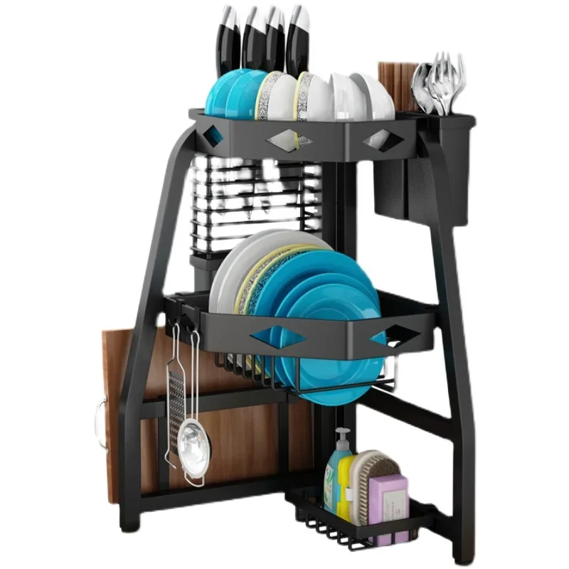 

TLL Dish Rack Draining Rack Kitchen Storage Rack Dish Organizer Dishwashing Sink