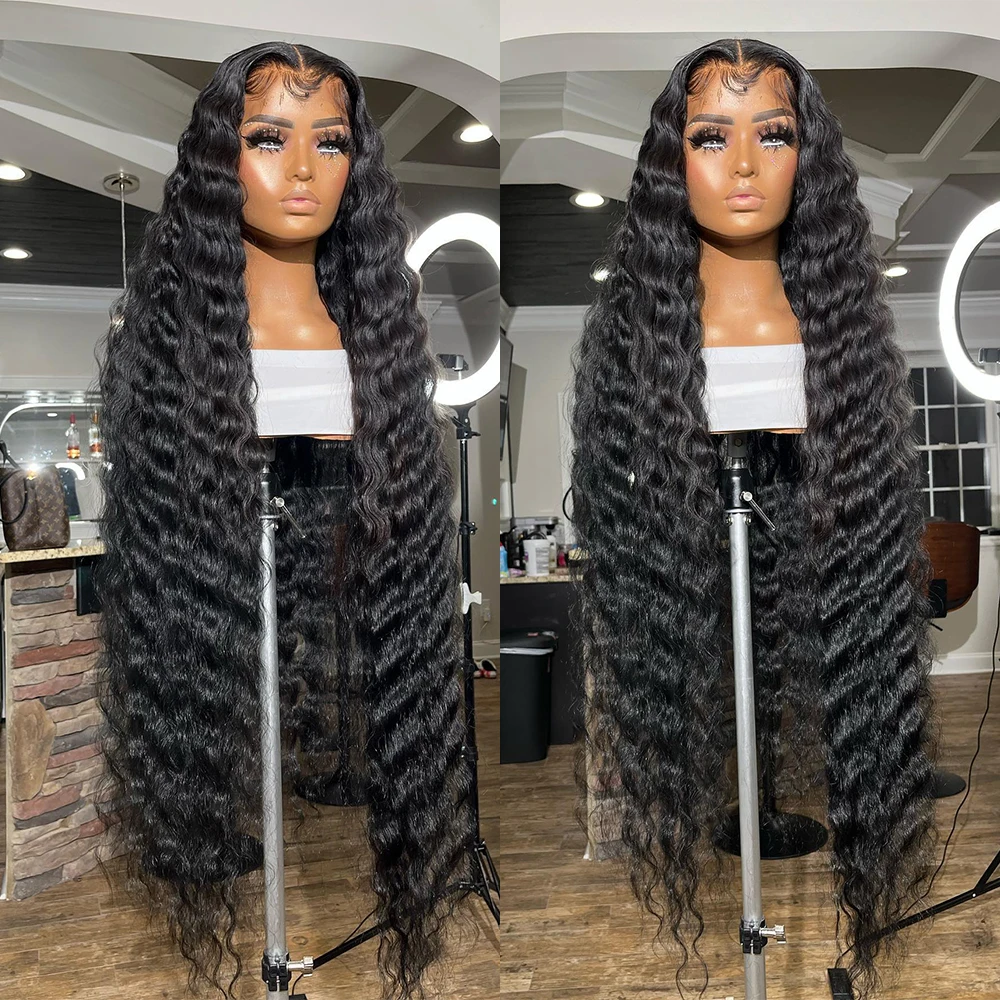 

Water Wave Lace Front Wig Deep Wave Frontal Wig 13x6 13x4 Hd 30 40 Inch Wet And Wavy Curly Lace Front Human Hair Wig