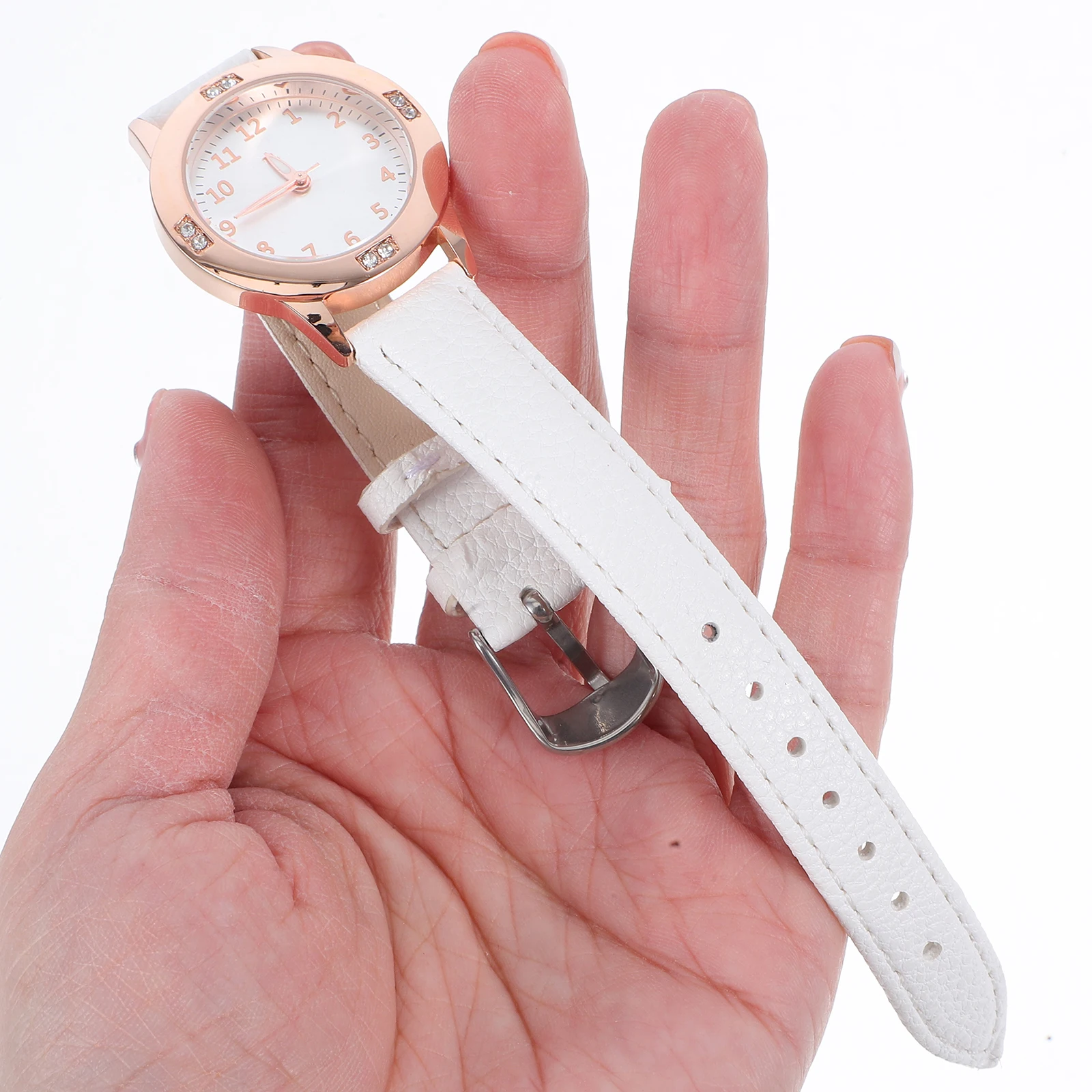 

Waterproof Watch Ladies Student Watches Girls Elderly Adjustable Strap Diamond Studded Fashionable Daily Wear