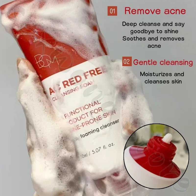 Mild and hydrating facial cleanser 150ml deeply cleanses, says goodbye to shine, reduces oil secretion and unclogs pores