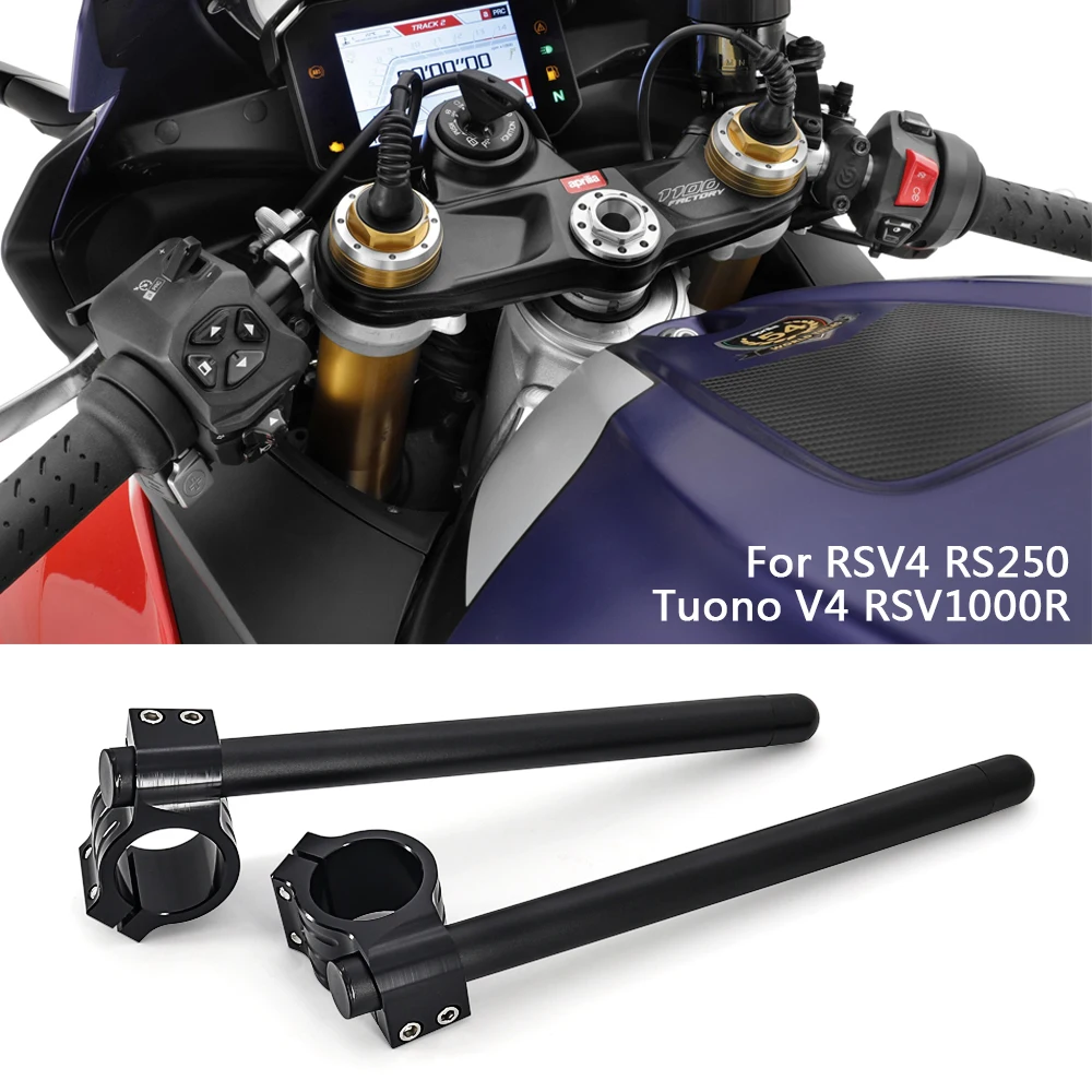 

Motorcycle Accessories Adjustable Clip on Ons Fork Riser Regular Handlebar For Aprilia RSV4 Tuono V4 RS250 RSV1000R