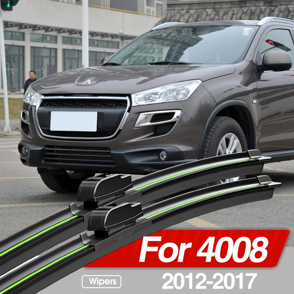 

For Peugeot 4008 2012-2017 Front Windshield Wiper Blades 2pcs Windscreen Window Accessories 2013 2014 2015 2016