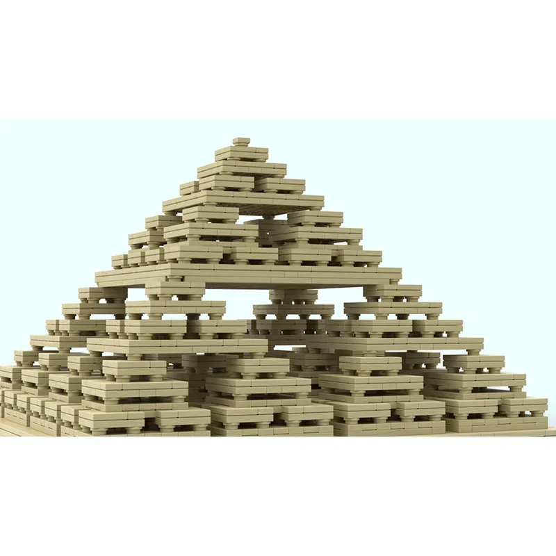 Kreatywne Modely Klocki Konstrukcyjne Piramida Architektura Techniczna Widok Ulicy Cegły DIY Montaż Zabawka Konstrukcyjna Prezenty Świąteczne