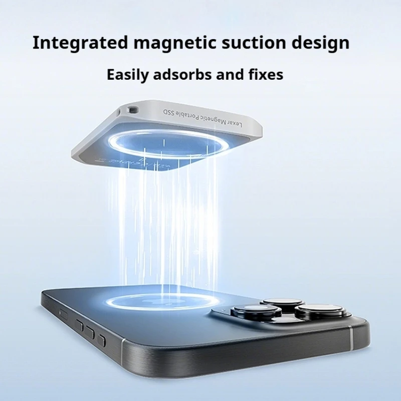 Lexar ES5 1TB External SSD with IP67 Rating Portable Solid State Drive Magnetic External SSD type c for iPhone 16/15/ PC Laptop