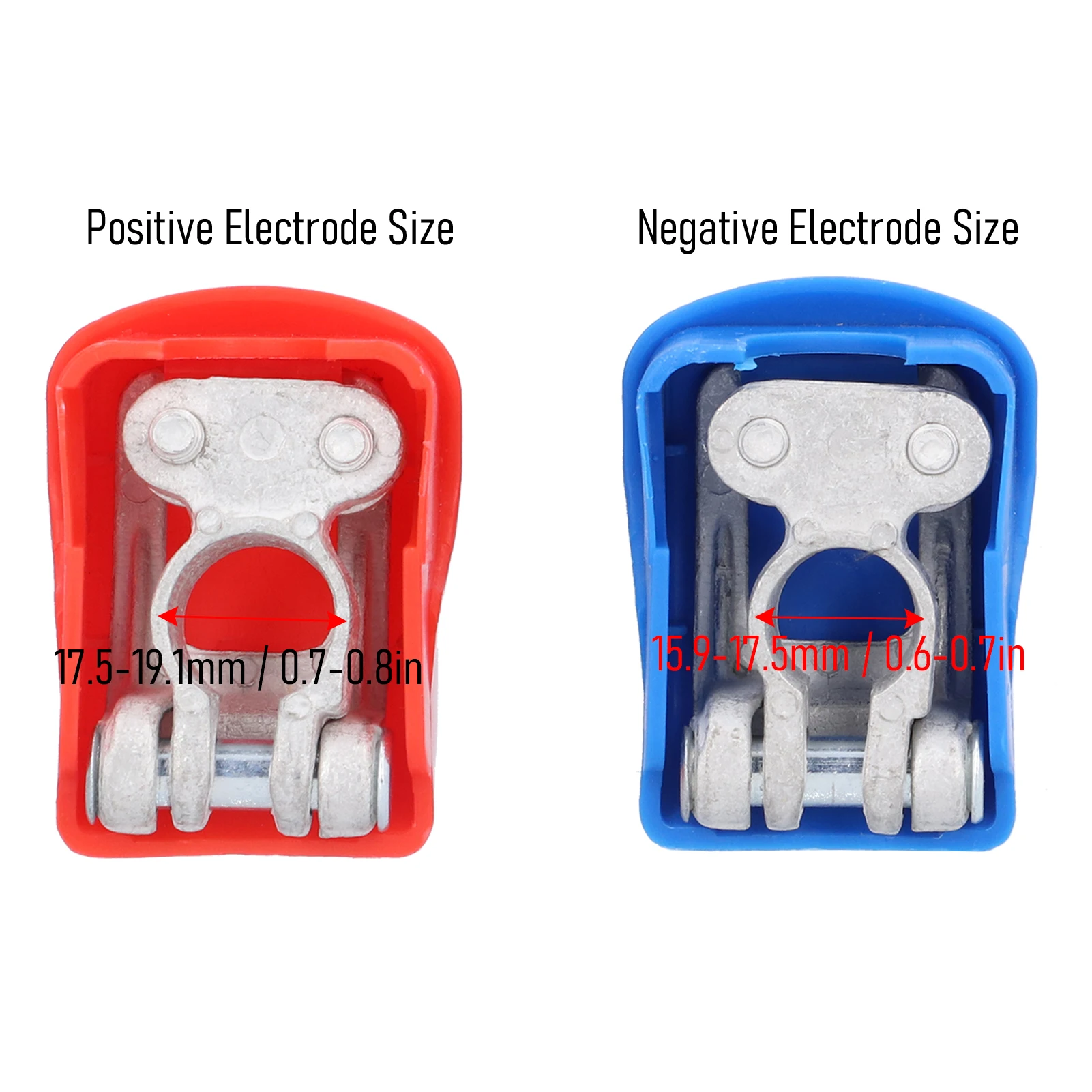 

2Pcs Battery Quick Release Connectors Brass Terminal Clamps with Cover Replacement for Car