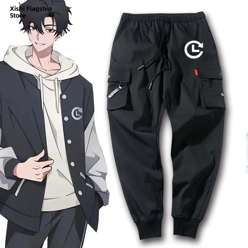 

Anime Collaborative Workwear Pants ex Spring Autumn Cotton Polyester Loose Fit Casual Trousers for Men And Women