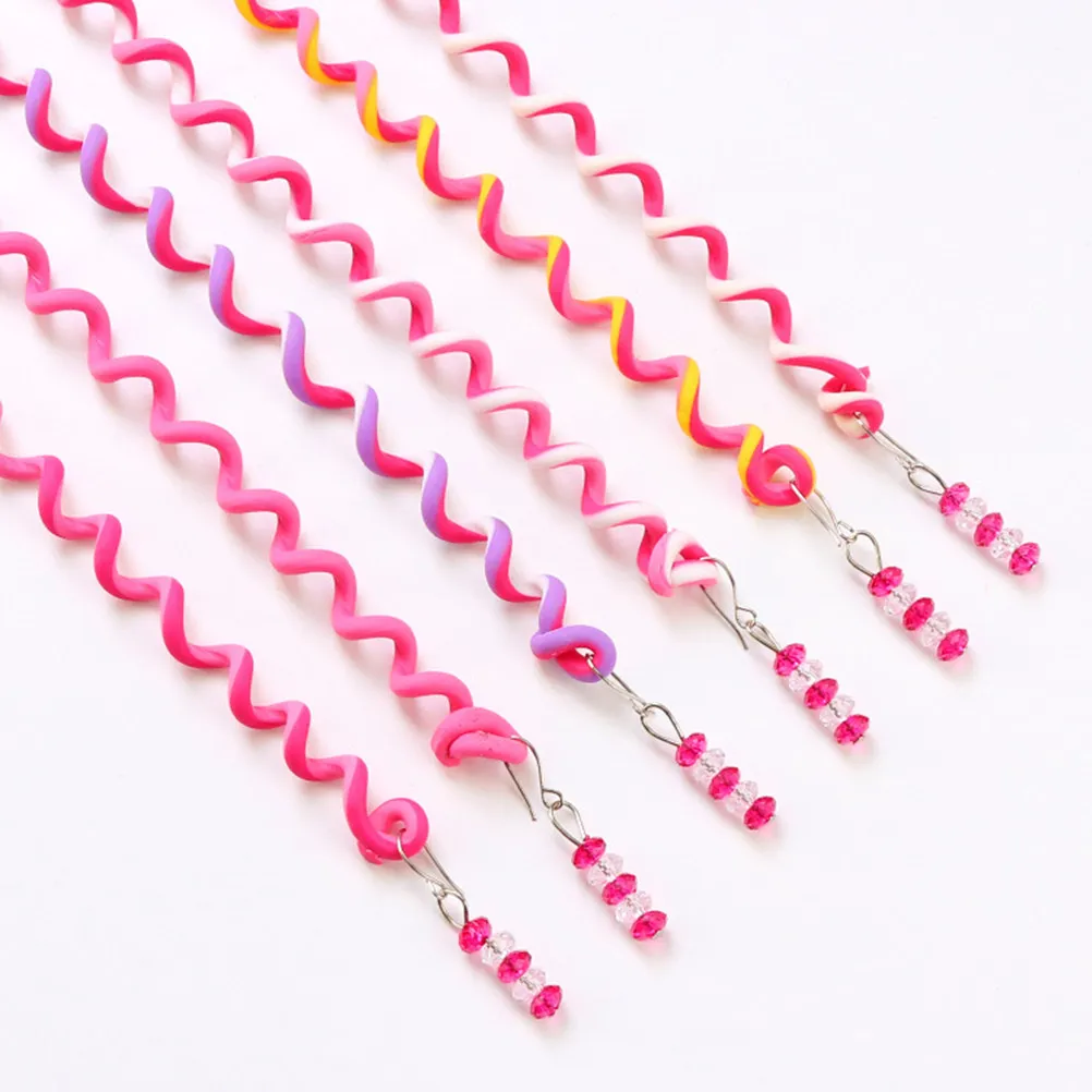 6Pcs Assorted Color Hair Clips Braiding Tool Set Styling Girls Teens Works on All Hair Types DIY Fashion Accessory