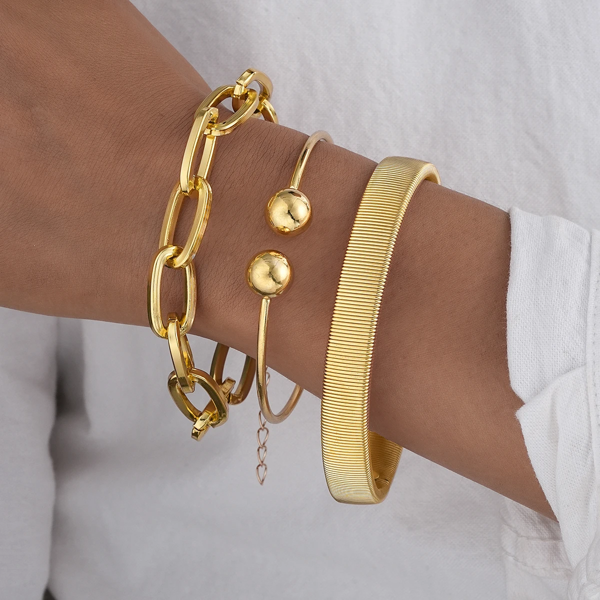 3Pcs Gold Color Wat… - image