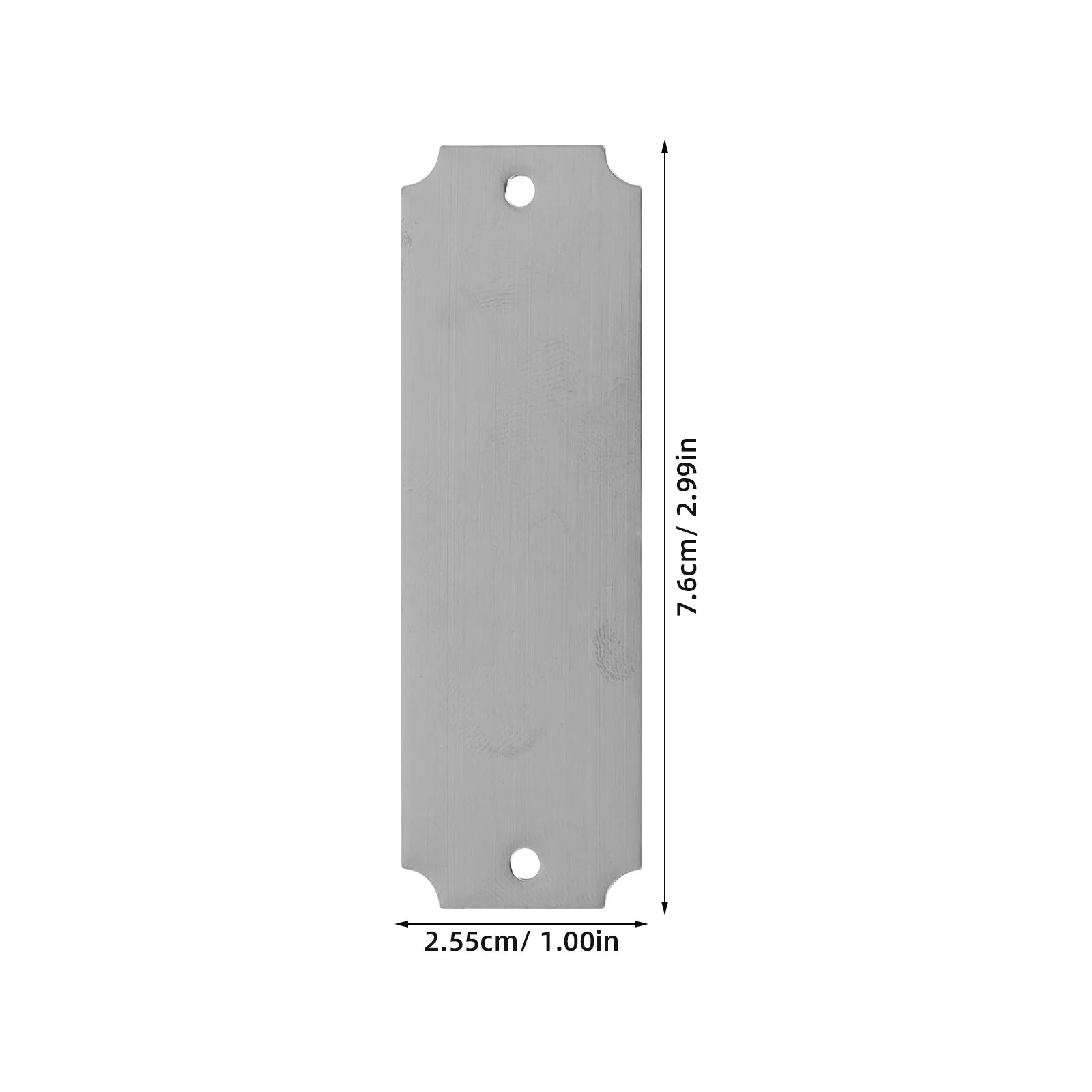 12Pcs Stainless Steel Rectangle Name Tags Blank Engraving Plates 3x1 Inches Luggage Identification Craft Blanks