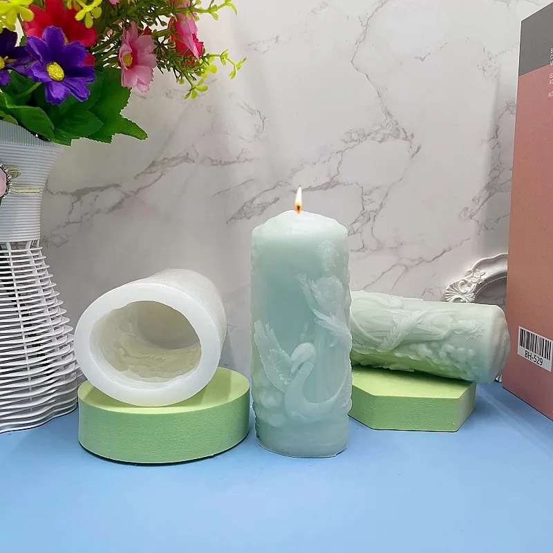 Character Relief Aromatherapy Candle Mold diy  Goddess Column Silicone Mould