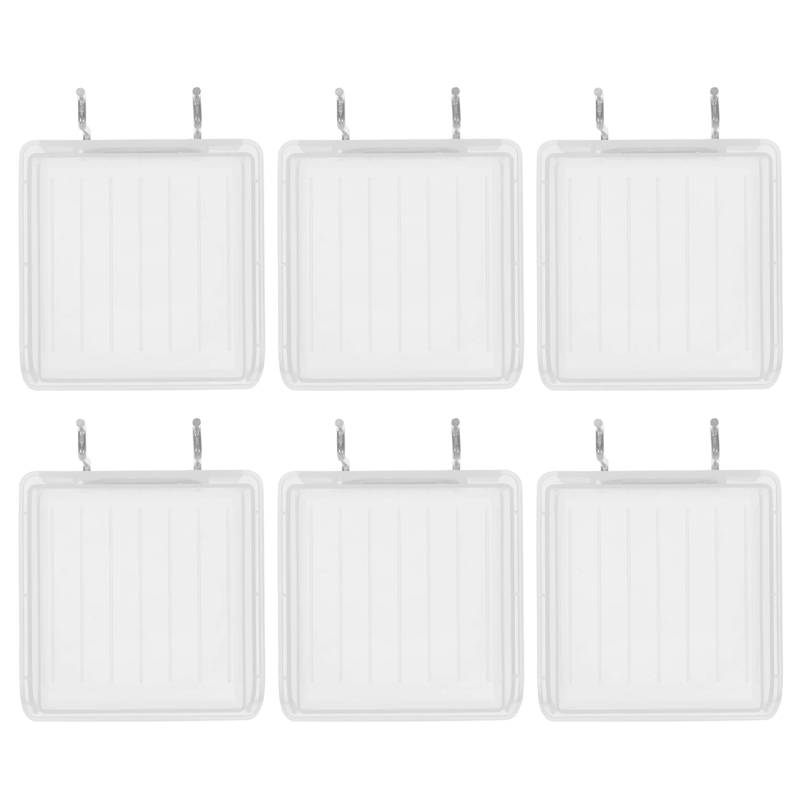 

6pcs Storage Box Hook Pegboard Bins Containers Workbench Accessories Transparent Garage Tool Organizer Thickened Materials