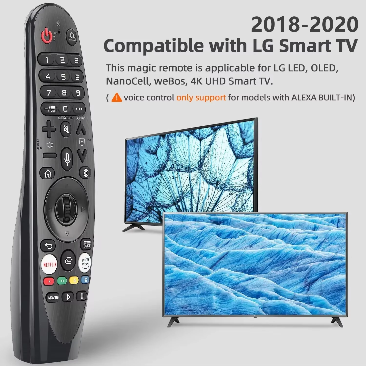 LG OLED 범용 스마트 TV 음성 매직 리모컨, 매직 리모컨 교체 AN-MR20GA, 2018-2020 업그레이드, AKB75855501 MR19BA MR18BA