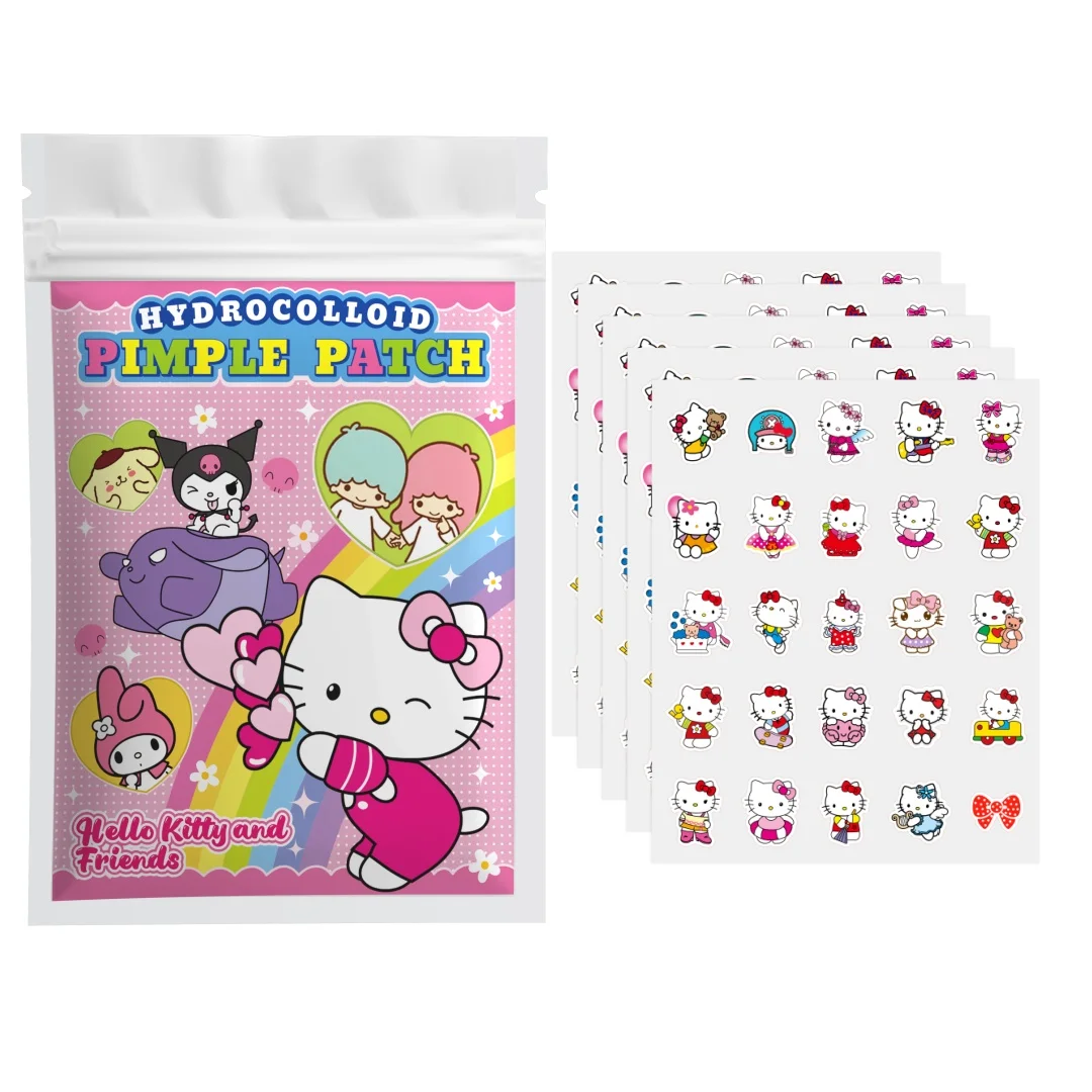 

125PCS hello kitty Acne patches, facial acne patches, hydrogel acne removal patches, concealer
