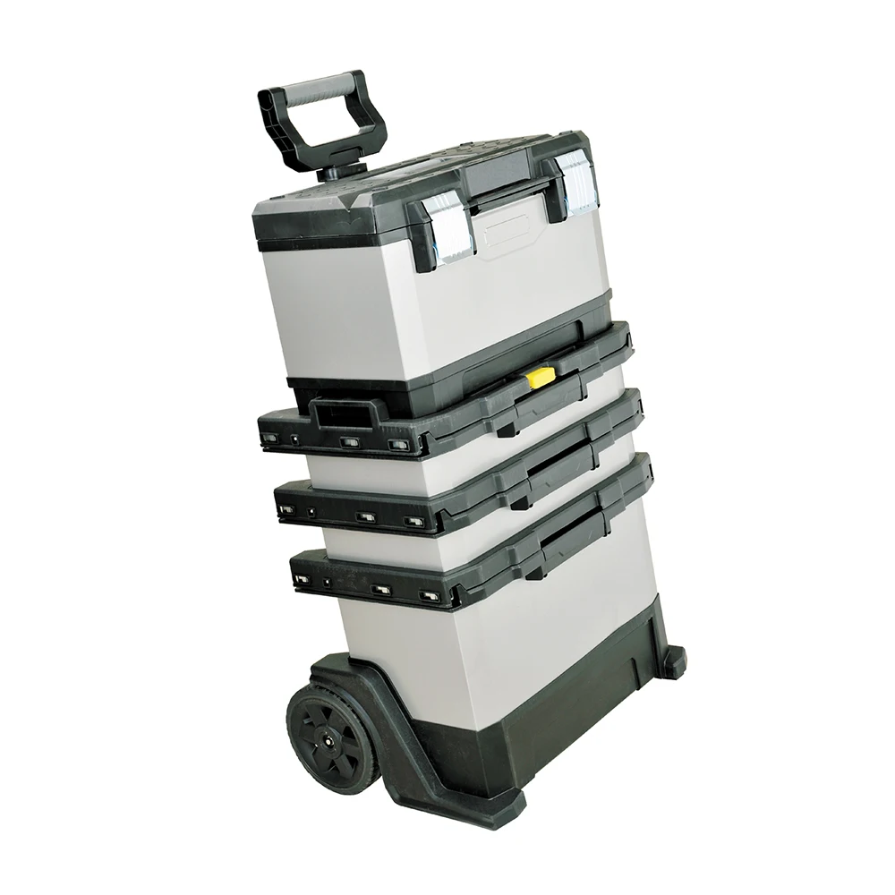 Factory High Quality Metal 22.5 Inch Ttrolley Tool Box With Telescopic Comfort Grip Handle