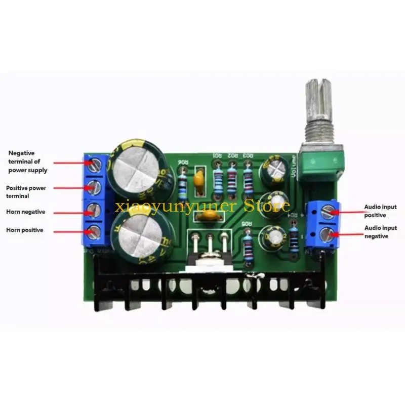 P9JB Mono Amplifier Module DC12-24V Voltages Volumes Knob for Home & Car Audios