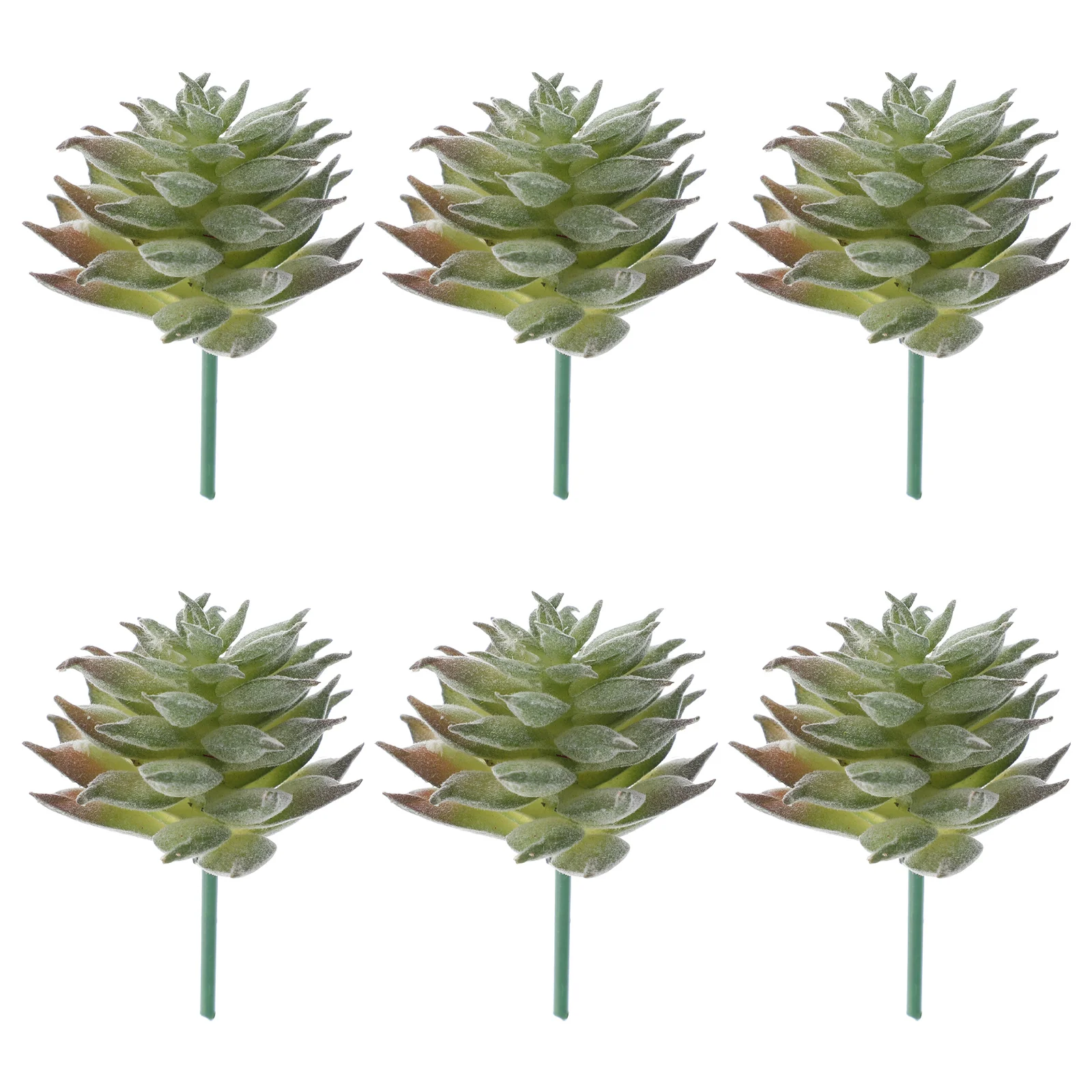 

6 Pcs Artificial Succulent Plants Realistic Faux Decorations for Home Office Durable Plastic Garden Supplies