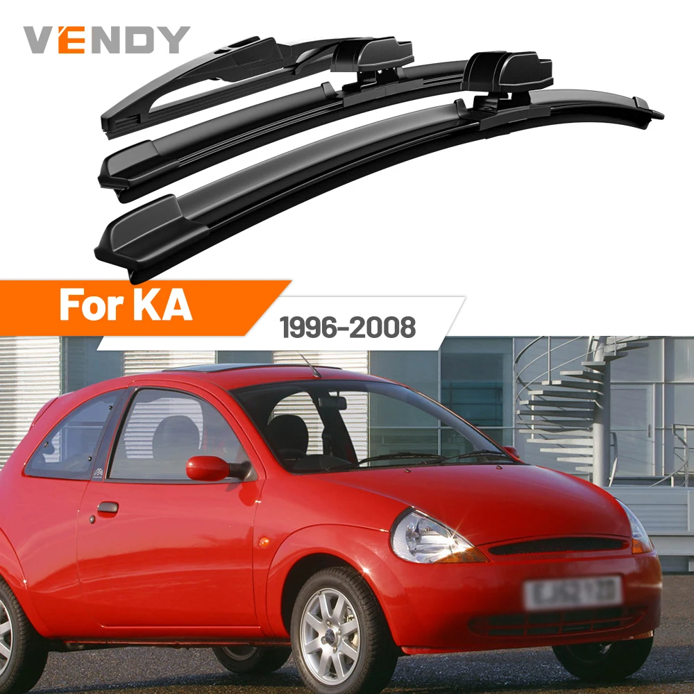 Für Ford KA 1996-2008 2000 2001 2002 2003 2004 2005 2006 2007 Vordere & Hintere Windschutzscheiben-Wischerblätter Scheibenwischer-Set